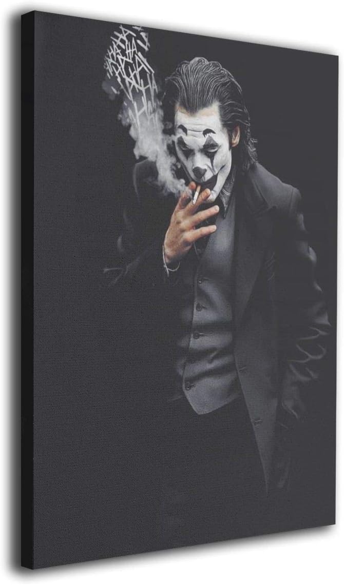 Amazon Co Jp Sunjan アートパネル ジョーカー 絵画 ポスター 映画 モダン 壁飾り 壁の絵 キャンバス絵画 おしゃれ キャンバス インテリアアート 壁紙ポスター Arts アート壁画 インテリア 装飾画 フレーム装飾画 木枠セット 部屋飾り 30 40cm ホーム