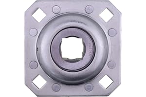 YIHETOP 1-1/8" Square Disc Harrow Flange Bearing Unit FD208R1 ST208-1N FD208R1-1/8 ST208-1-1/8N DHU1-208 Bolt Holes 0.531" x 