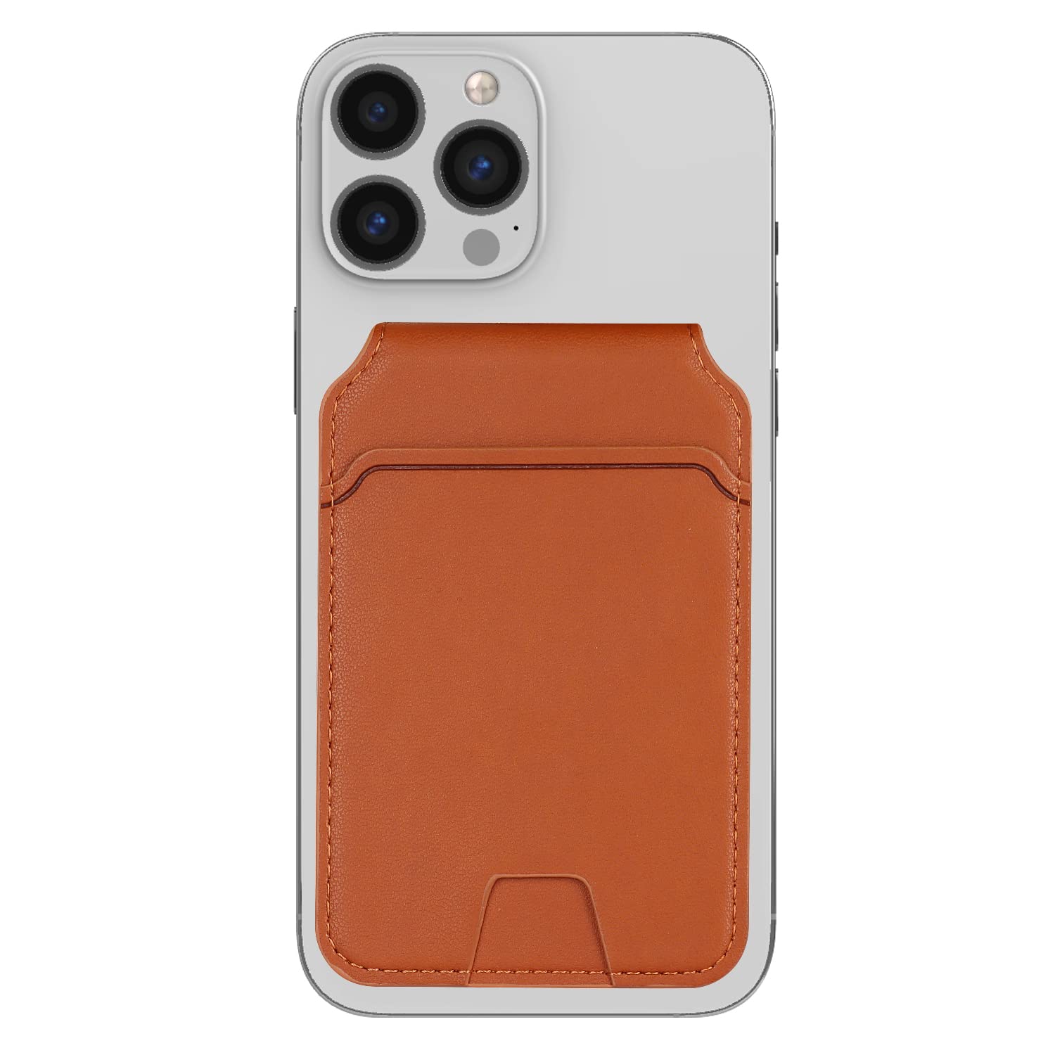 Cavor Magsafe Wallet iPhone 15/15 Plus/15 Pro/15 Pro Max/14/14 Pro/14 Plus/14 Pro Max,Flip Leather Magnetic [5 Card Holders] Wallet for iPhone 13/13 Pro/12/12 Pro/12 & 13 Pro Max - Brown