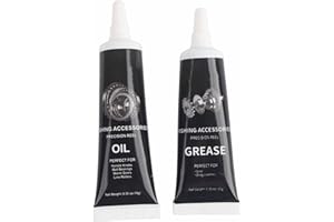 Fishing Reel Lubrication Kit, Maintenance Oil & Grease Set, Suitable for Spinning and Low - Profile Reels(Black)