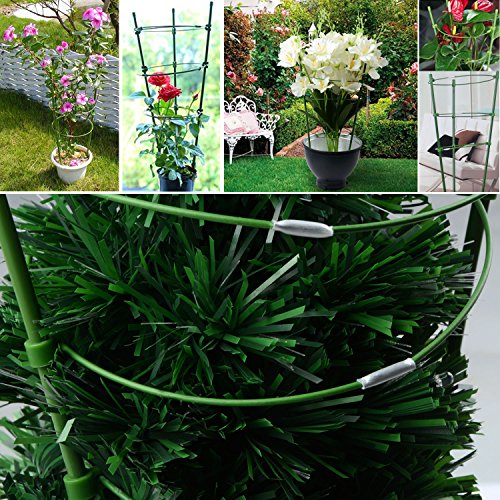 Mini Trellis , Garden Plant Supports Rings Trellis Garden Trellis for Potted Climbing Plants Support for DIY Garden Plant Pot with 3 Rings by UHBGT