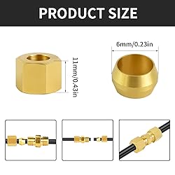MuHize Brass Compression Union for 1/4