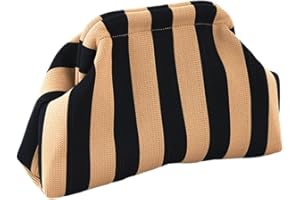 Voeveg Cloud Dumpling Bag Beach Woven Clutch Purses for Women Casual Dumpling Purse Bags Crochet Handbag Cute Summer Purse