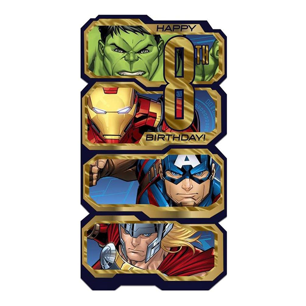 MarvelAvengers Avengers Age 8 Birthday Card
