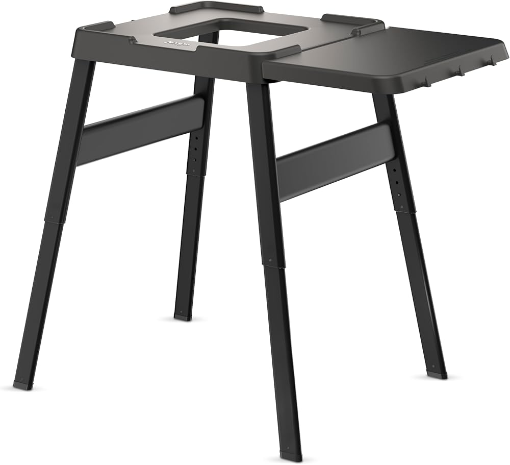 Ninja Woodfire Universal Stand with Side Table Black H62.5 x W61.7 x D22.7cm