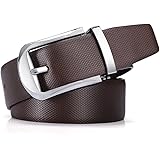 CATORIA メンズ レザーベルト 本革 牛革 バックル サイズ調節可能 シンプル 父の日ギフト 幅33mm ウエスト88cmまで対応