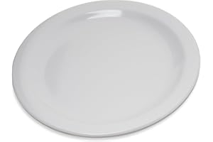 Carlisle FoodService Products Dallas Ware Plastic Salad Plate, Melamine Plate for Catering, Restaurants, 7.25 Inches, White, 