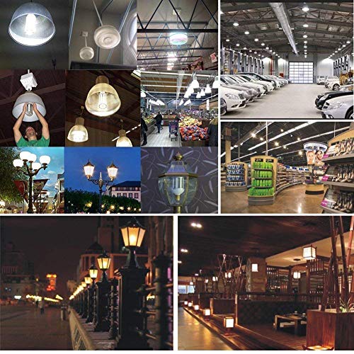 40W LED Corn Light Bulb Daylight 6000k Super Bright 400 Watt equiv. 2 Packs. Large Light Bulbs E26/E27 Cool White Barn, Workshop,Warehouse,Garage,Factory,Porch,Backyard BestCircle