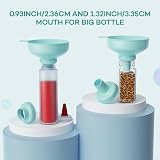 Pisol Wide Mouth Funnel Set with 5 Spouts & 2 Strainers Teal Kitchen Funnel view 4