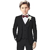 Boys Suit 3 Piece Tuxedo Suits for Boys Wedding Easter Outfits Kids Formal Suit Dress Jacket Vest Pants Bowtie Set