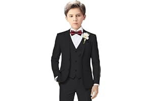 LOPEN STU Boys Suit 3 Piece Tuxedo Suits for Boys Wedding Easter Outfits Kids Formal Suit Dress Jacket Vest Pants Bowtie Set