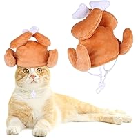 Cat Turkey Drumstick Hat Cat Small Dog Halloween Thanksgiving Turkey Drumstick Headband Headgear Costume for Small Dog Kitten
