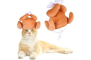 VEHOMY Cat Turkey Drumstick Hat Cat Small Dog Halloween Thanksgiving Turkey Drumstick Headband Headgear Costume for Small Dog Kitten