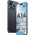 Deepbito A14promax Unlocked Smartphones 2025 Android 13 Cell Phone 8GB+256GB|8-Core 6.8" HD Screen 24MP+50MP|Camera 6800 mAh Long Battery with 5G Dual SIM Mobile Phones(Navy Blue)