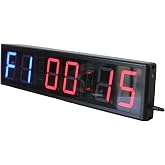 Ledgital 20 Inch Gym Timer for Workouts, Remote Control &amp; Wall Mount | Multiple Function Support Interval Timing, Real Time Clock, Countdown-up and Stopwatch, Ideal for Home and Gym Fitness