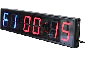 Ledgital Large Interval Gym Clock for Workouts Size 20x4.7in. Operated by Remote Control