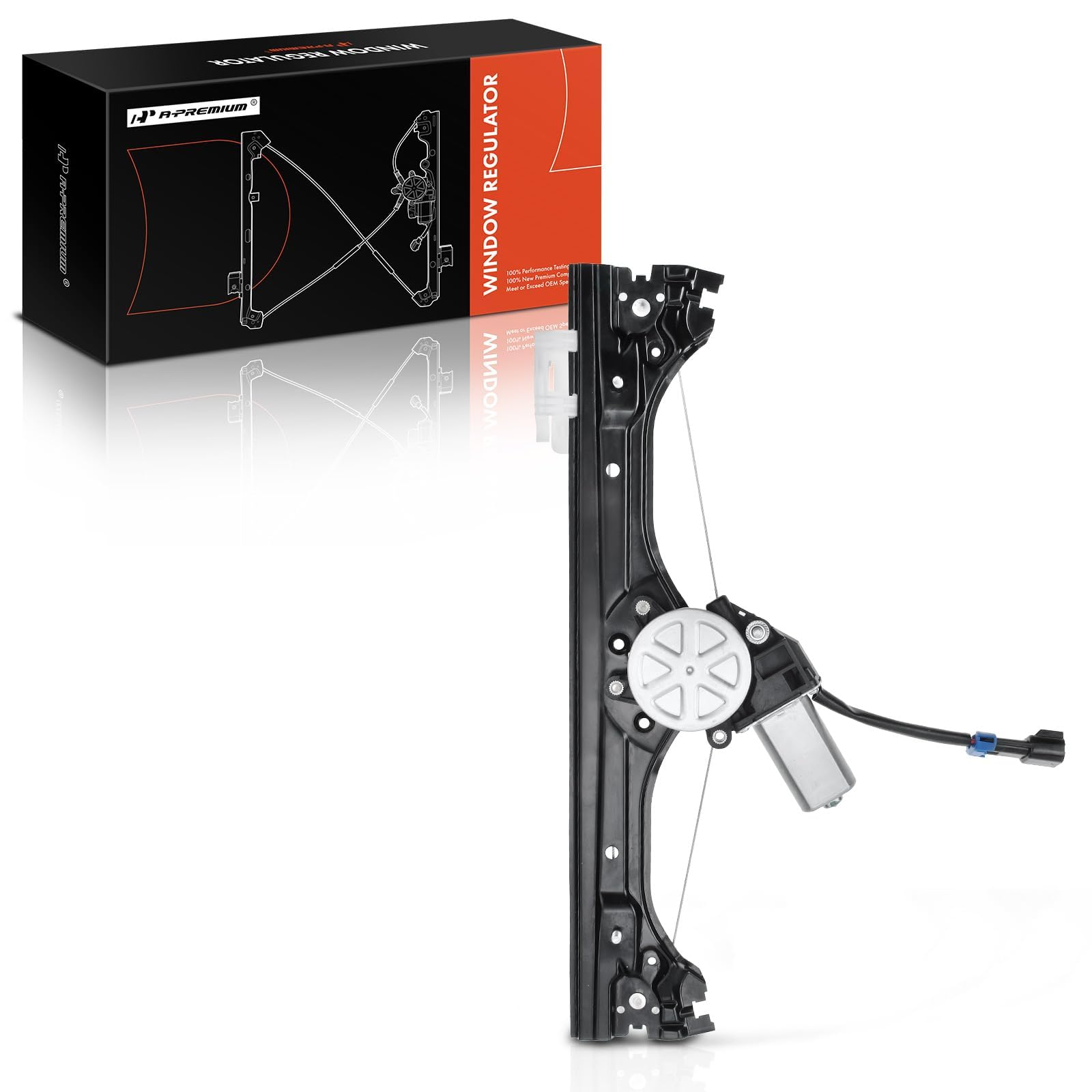 Photo 1 of A-Premium Power Electric Window Regulator with 2-pin Motor Compatible with Fiat 500 2012 2013 2014 2015 2016 2017 2018 2019 2-Door SOHC Front Passenger Side Replace# 68070266AC 68070266AD