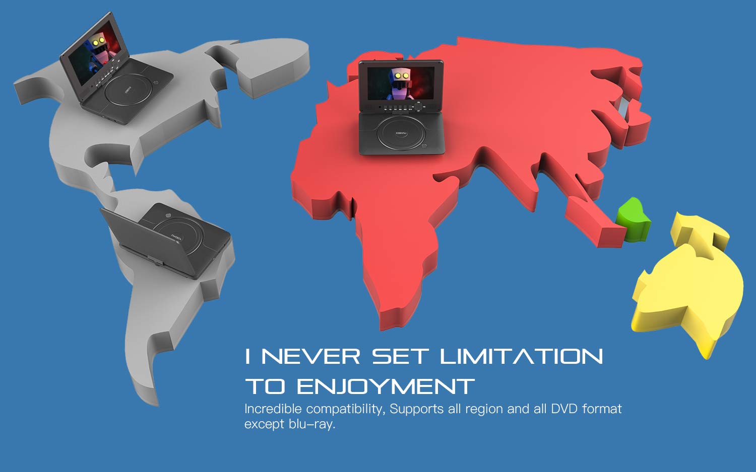 COOAU Portable DVD Player Upgraded 12\