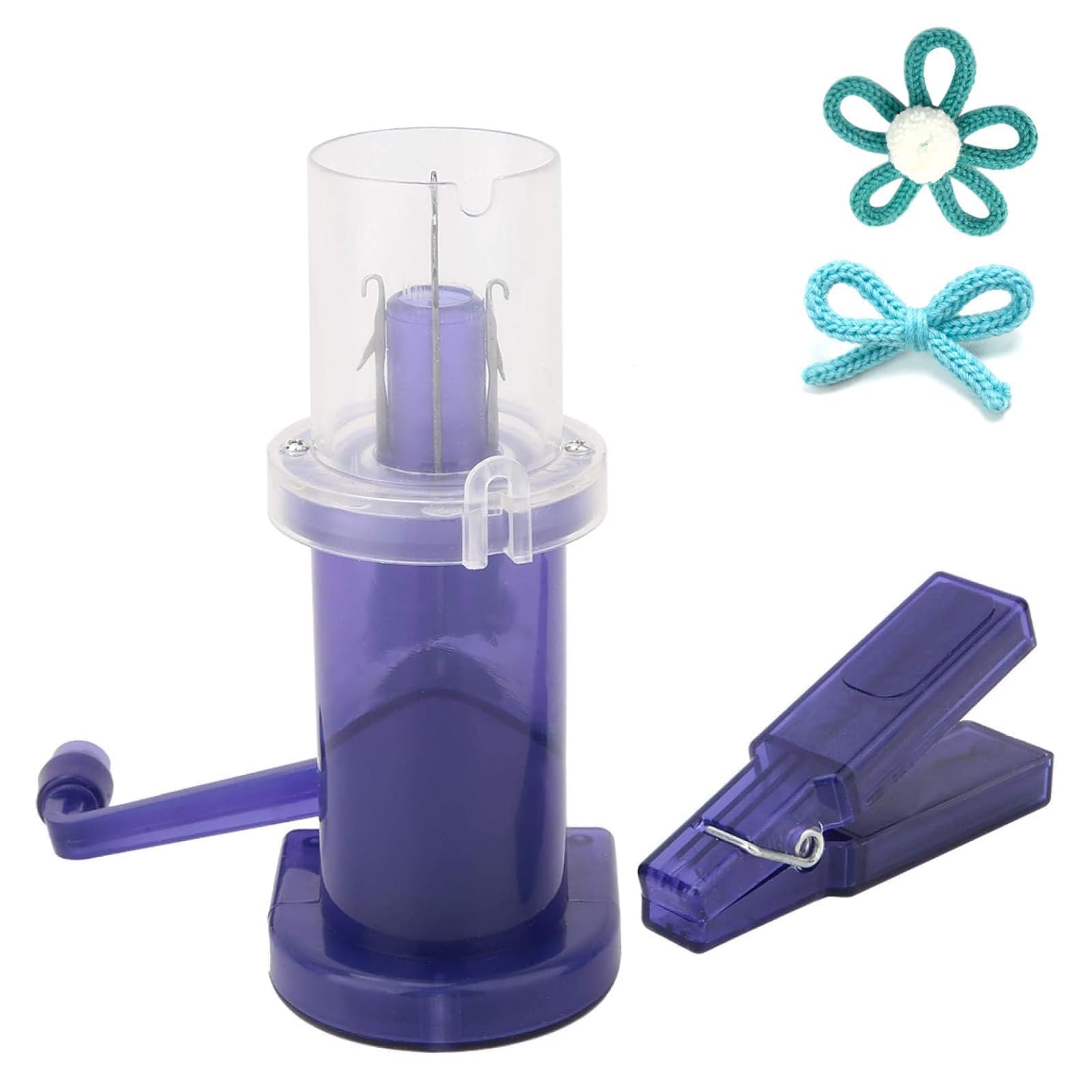 HERCHR Knitting Machine French Icord Hand Cord Knitting Mill Machine DIY Spool Knitter Hand Operated Handmade Manual Rope Spool Knitter Bracelet Weave Tool