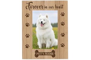 KBAODANK Personalized Picture-Frame 5x7 for Pet-Lovers Home Decor Pet-Memorial-Sympathy-Gifts Dog Paw Vertical Frame
