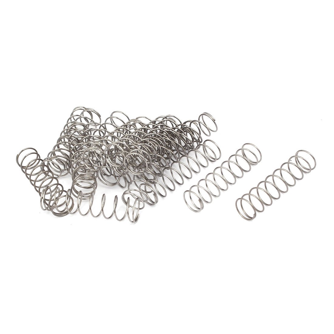 sourcingmap Compression Spring,304 Stainless Steel,9mm OD,0.6mm Wire Size,35mm Free Length,Silver Tone,20Pcs