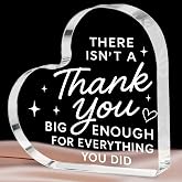 Thank You Gifts for Women Men, Thank You Plaque for Teacher, Nurse, Coworkers, Volunteer, Boss, Employee, Teacher Appreciation Gifts, Nurse Gifts, Employee Appreciation Gifts, Acrylic Heart Plaque
