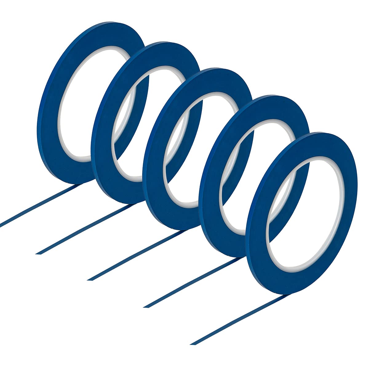 JINBING Vinyl Fine Line Fineline Automotive Pinstriping Masking Tape Painter Tape for Curves Blue (3mm 5Roll)