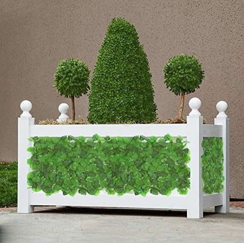 Set of 2 Artificial Greenery Hedge Panels | 24" x 16" size each | Boxwood Hedge Mat for Outdoor / Indoor Home Décor, Garden and Backyard Landscaping | With zip ties for easy installation