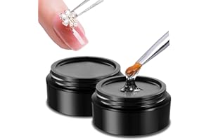 HiLemon 3D Rhinestone Gel for Nails, Clear Nail Gem Adhesive for 3D DIY Decorations Nails Art, Super Strong Glue for Jewelry Diamonds, No Wipe Needed (3D Rhinestone Gel, 10ml)