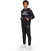 New Balance Boys & Toddlers Athletic 2 Piece – Soft Fleece Pullover Hoodie & Joggers Sweatsuit Activewear Set (2T-12)