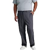 Haggar Men's Premium No Iron Khaki Classic Fit Flat Front Casual Pant (Regular and Big & Tall Sizes)