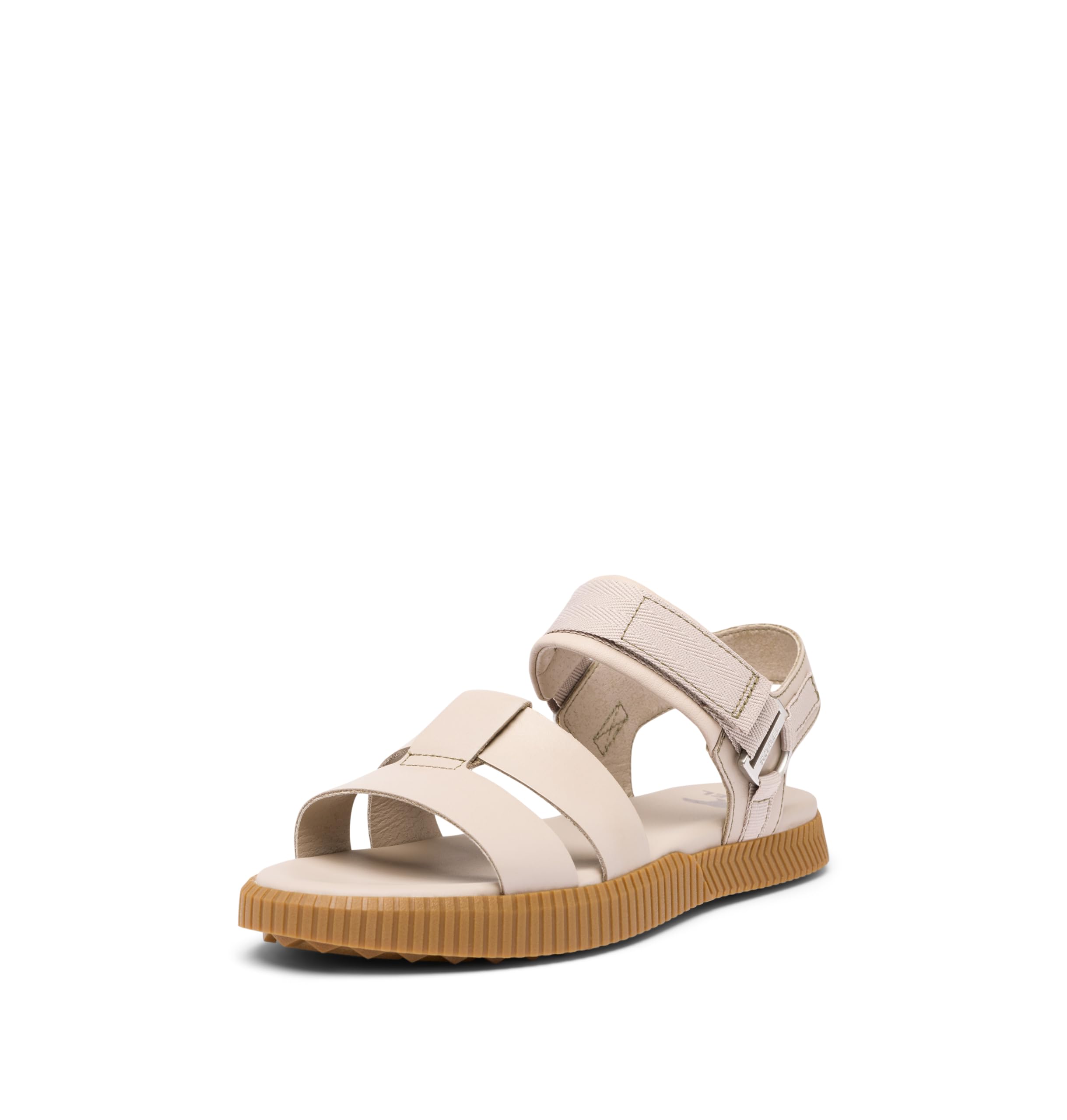Sorel Women’s ONA Ave™ Ankle Strap Flat Sandal, Crushed Clay, Gum, 10.5