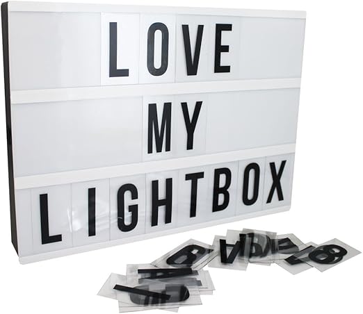 A4 LUZ CINE Mensaje Caja de luces: Amazon.es: Hogar