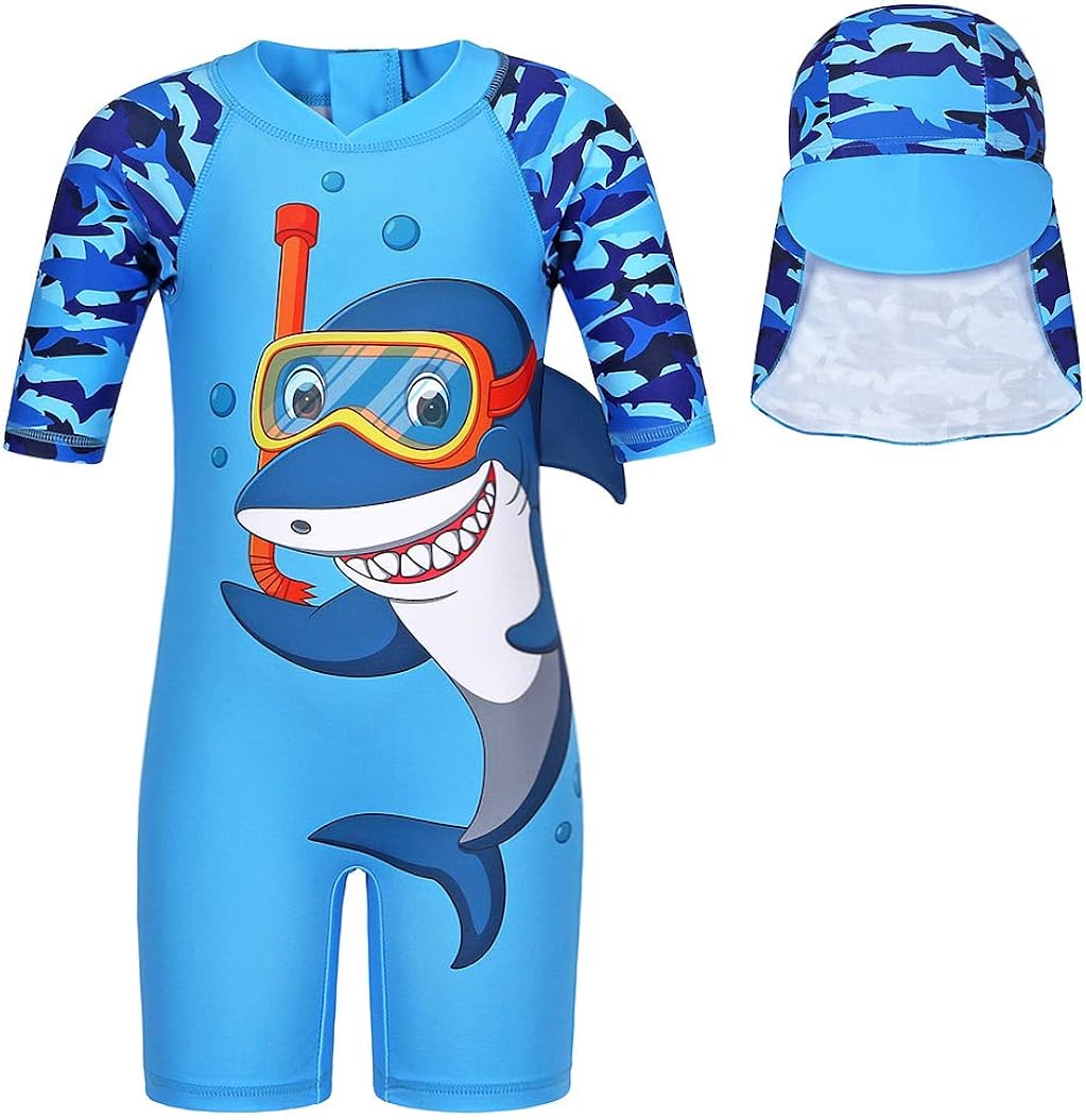 AmzBarley Boys Girls 1Piece UV Protection Swimwear Kids Cartoon