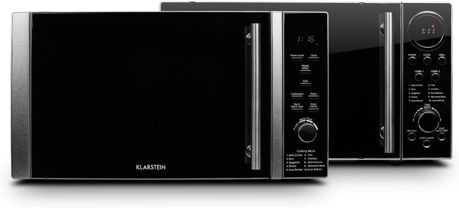 Cucine, forni e piani cottura Combinazione Grill Microonde Microonde  Acciaio Klarstein Luminance Prime Volume 34L Potenza Microonde 1000 W 11  Livelli di Potenza Potenza Grill 1300 W 9 Programmi urban-earth.co.uk
