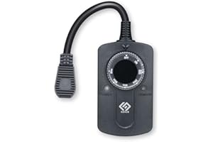 OSKOS Outdoor 24-Hour Light Timer, Water Resistant, Photocell Dusk to Dawn Light Sensor 2/4/6/8 Countdown Timer, 14AWG Cord, Two Grounded Outlets for Home, Christmas Lights, Garden.15A, UL Listed.