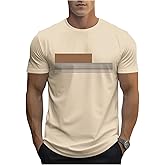 SOLY HUX Men's Striped Short Sleeve T Shirt Crew Neck Casual Tee Summer Tops