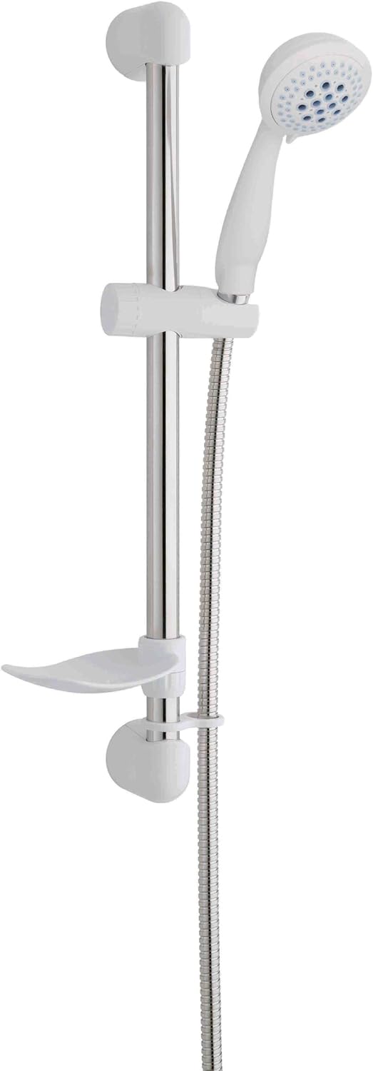 Apollo Shower Kit with showerhead, riser rail, hose and soap dish