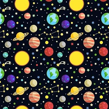 Amazoncom Lfeey 5x5ft Cartoon Space Planets Backdrop
