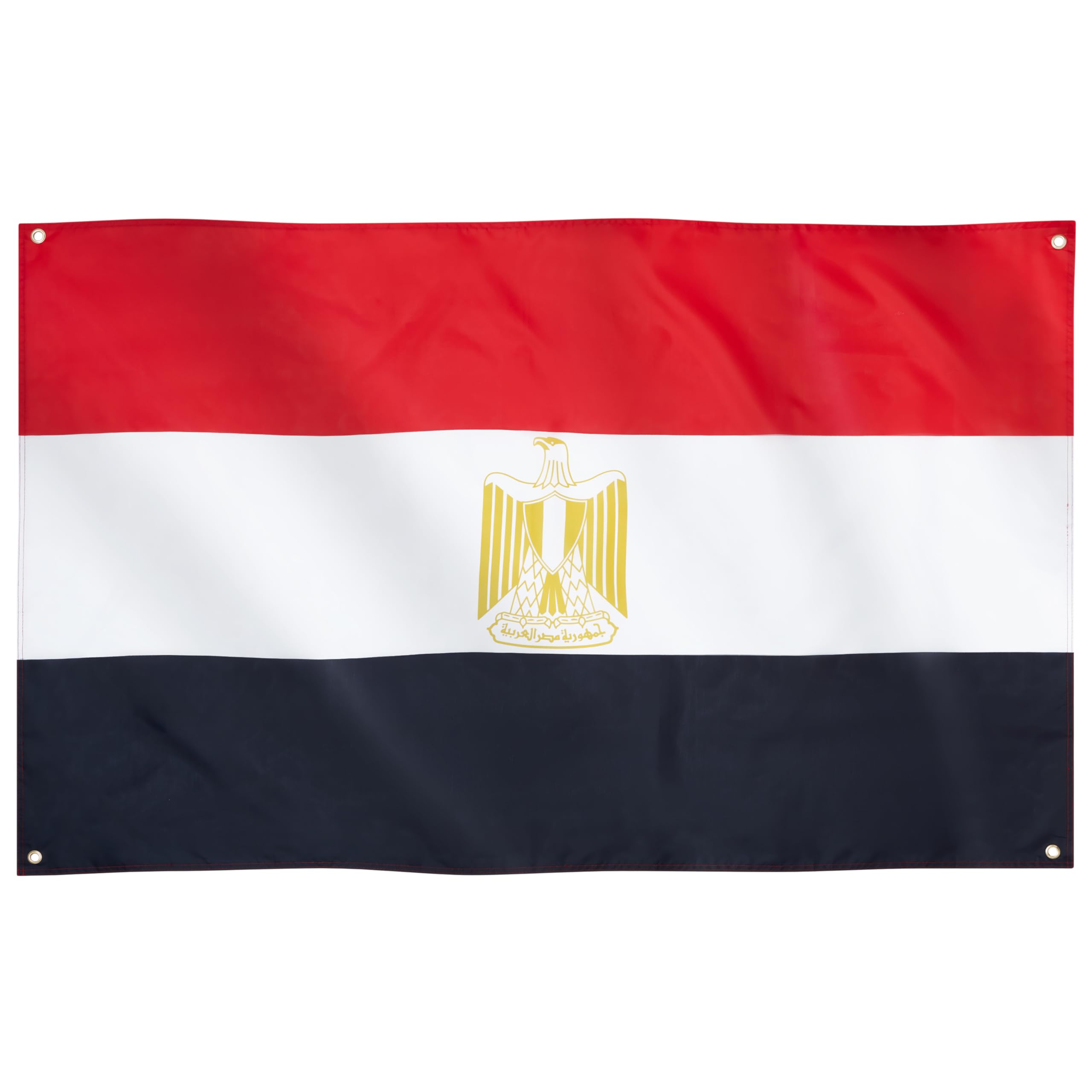 Runesol Egypt Flag, 91x152cm, 3ft x 5ft, 4 Grommets, Eyelet In Every Corner, Revolution Day, Egyptian Flag, Misr, علم مصر, Premium Flag, Inside, Outside, Vivid Colours — image 1