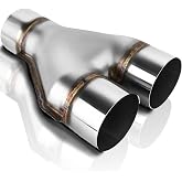 Mupera 3 Inch Exhaust Y Pipe, Stainless Steel 3" Single to 3" Dual Exhaust | 10 Inch Long Diesel Y-Pipe, Weld-on