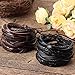 Jstyle 12Pcs Braided Bracelet for Men Beaded Bracelets Wrap Leather Wooden Bracelets Adjustable