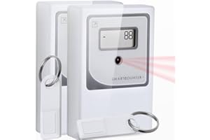 SMARTCOOUNTER Smart Counter Retail People Counter - Infrared & Wireless, Battery Operated, with 2 Reset Protection Keys, Easy to Install, White