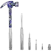 6-in-1 Floral Hammer Kit, Multifunctional Set with Cross &amp; Flat Screwdriver, Portable Mini Gift