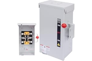 SEKELO 100A Generator Transfer Switch, 24000W Universal Double Throw Safety Switch, 120/240V Manual Transfer Switch with Arc Shield, Indoor/Outdoor Use, NEMA 3R Compliant