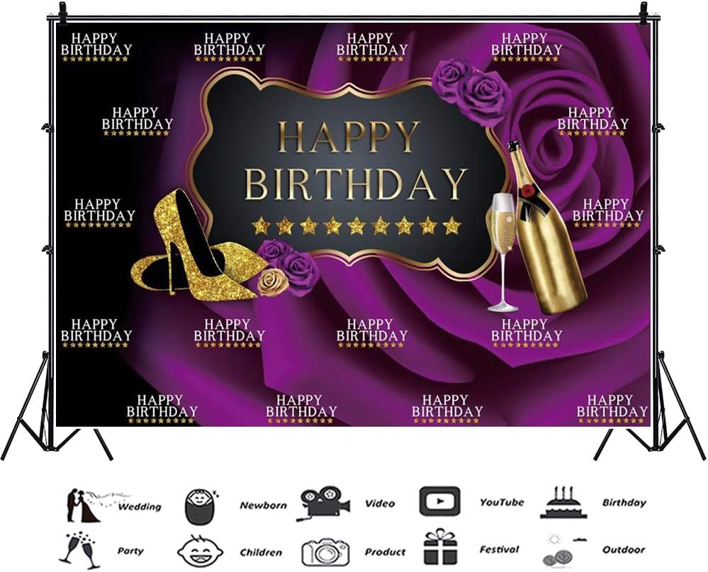 Studio Photo Et Eclairage Cassisy 2 2x1 5m Vinyle Anniversaire Toile De Fond Photo Femme Joyeux Anniversaire Talons Hauts En Argent Sparkle Diamond Fond De Studio Photo Enfant Adulte Photographie Props Photobooth High Tech Oldhamwillwriters Co Uk
