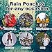 Rain Ponchos Family Pack, 8 Pack Disposable Extra Thick Emergency Rain Ponchos, Fits Adults and Kids, Assorted Colors, Perfect for Theme Park, Hiking, Disney, Camping Gear, Fishing