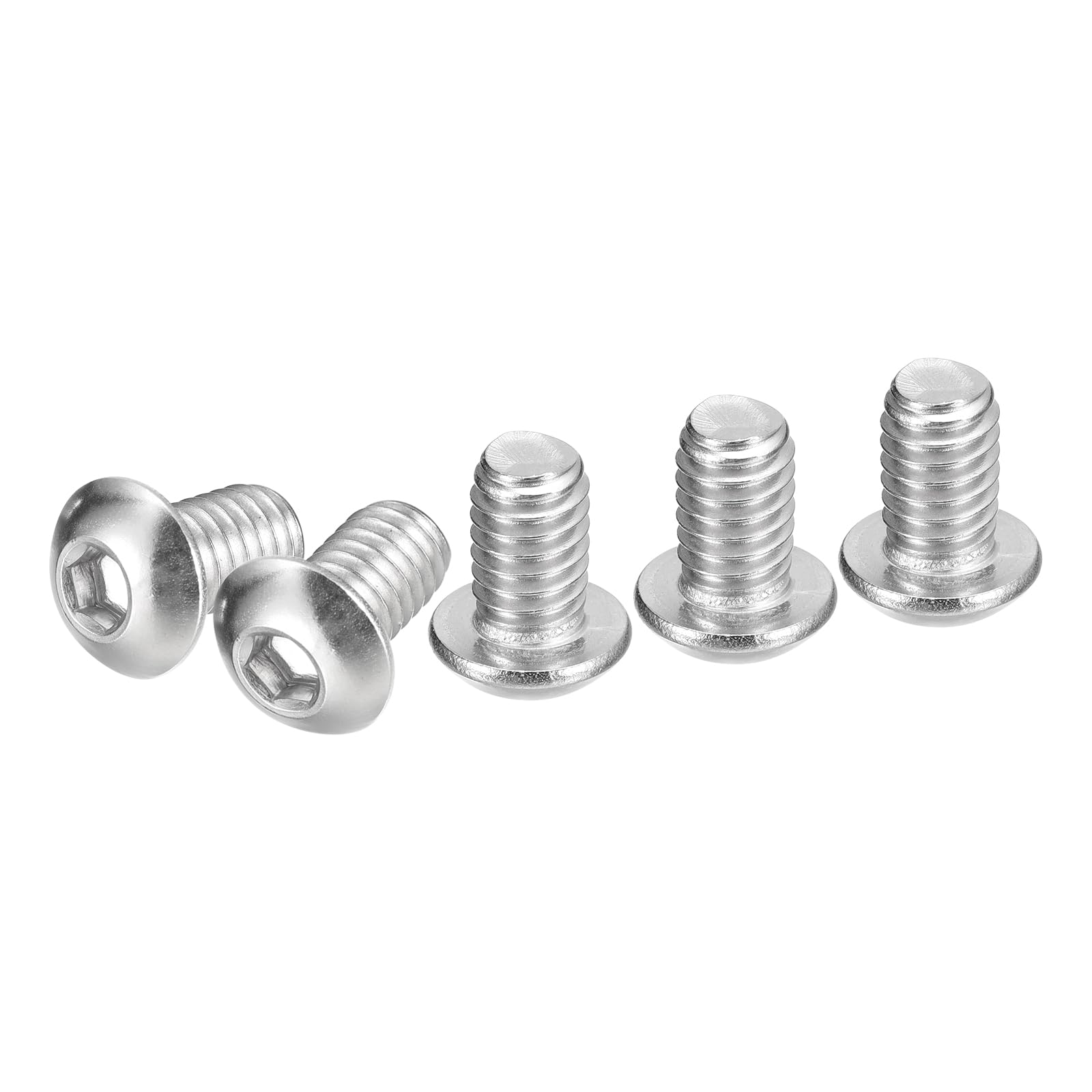 DTGN 5/16-18x1/2" Button Head Socket Cap Screws - 25Pack - Good for Machine - 304 Stainless Steel 18/8 - Hex Drive Full Thread UNC Fasteners — image 1