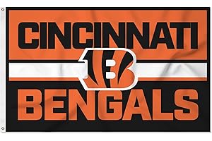 Rico Industries NFL Football Cincinnati Bengals Bold 3' x 5' Banner Flag Single Sided - Indoor or Outdoor - Home Décor