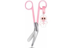 DERMAX INSTRUMENTS CO Dermax Lister Bandage Sissor | Medical Scissor | Nursing Shears 5.5" Perfect For First Aid, Responders, Doctors, Nurses, Students and More. (Pink)